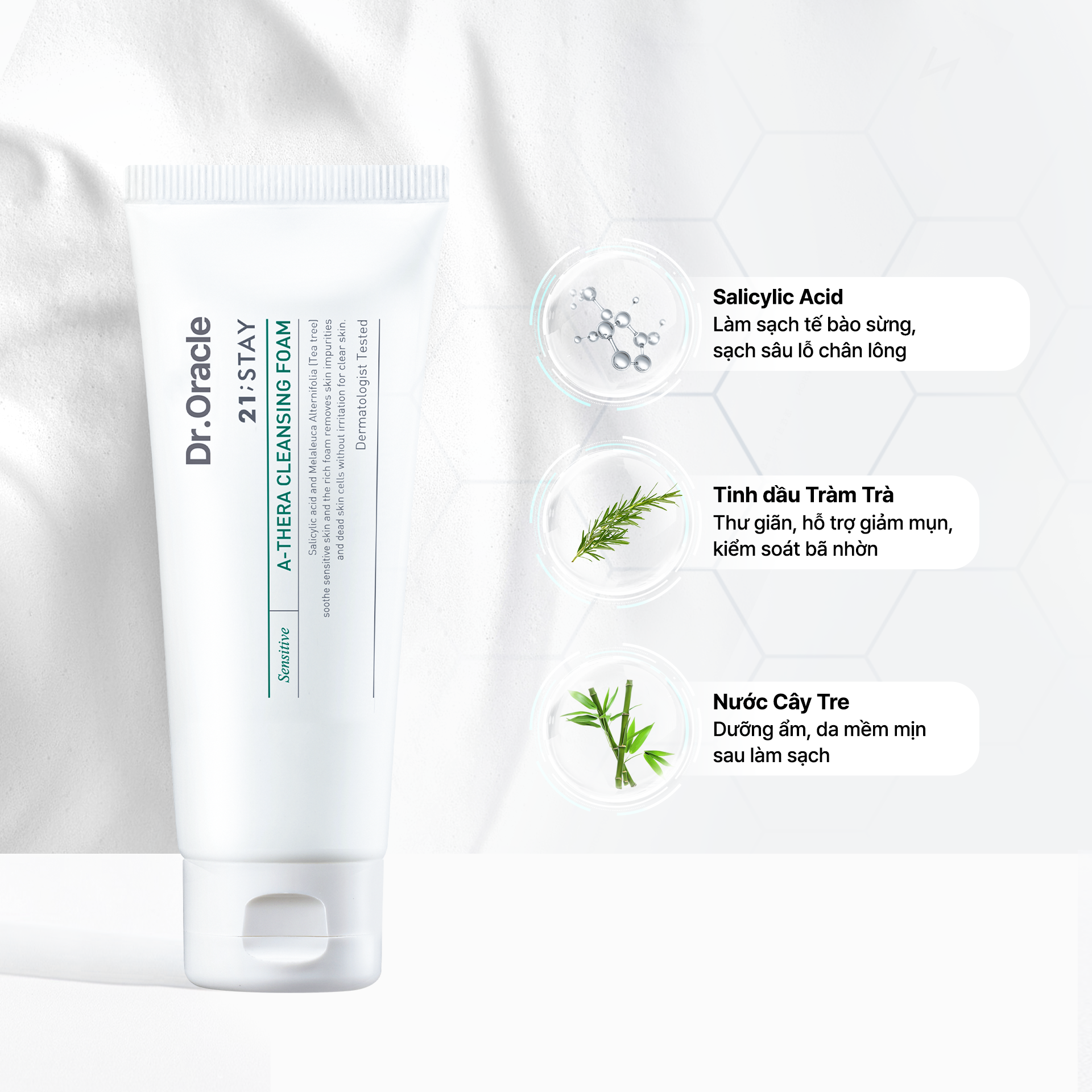  Dr.Oracle Sữa rửa mặt 21STAY A-Thera Cleansing Foam 100ml 