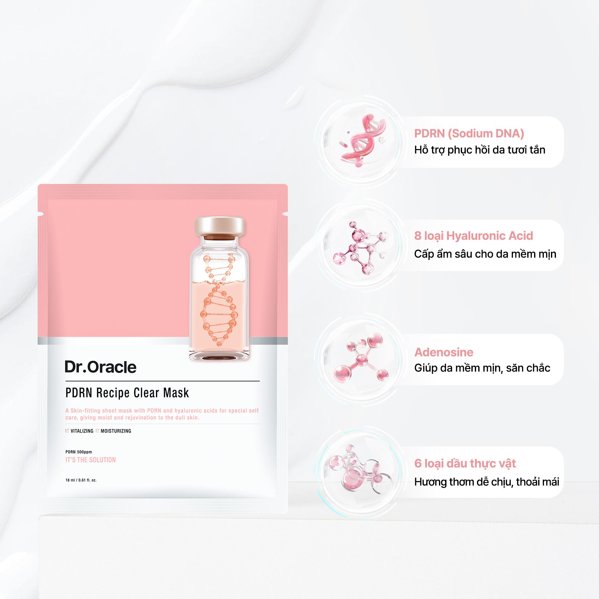 Dr.Oracle Mặt nạ PDRN Recipe Clear Mask 18ml 