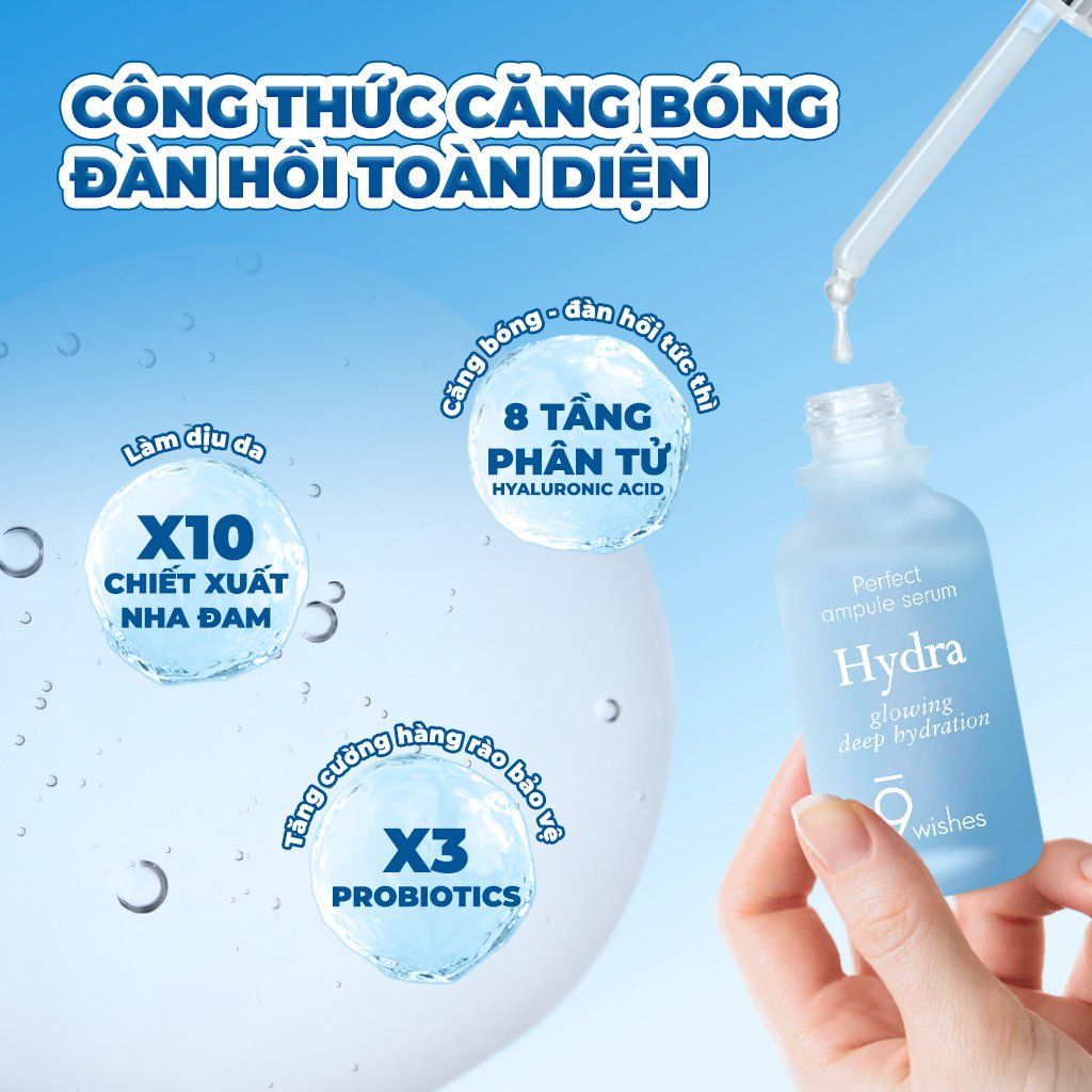  9 Wishes Tinh chất Hydra Ampule II Serum 30ml 