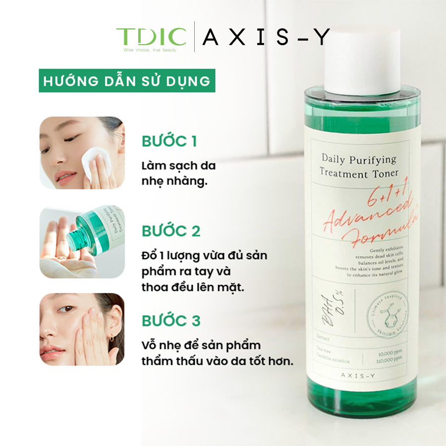  Axis-Y Nước hoa hồng Daily Purifying Treatment Toner 200ml 