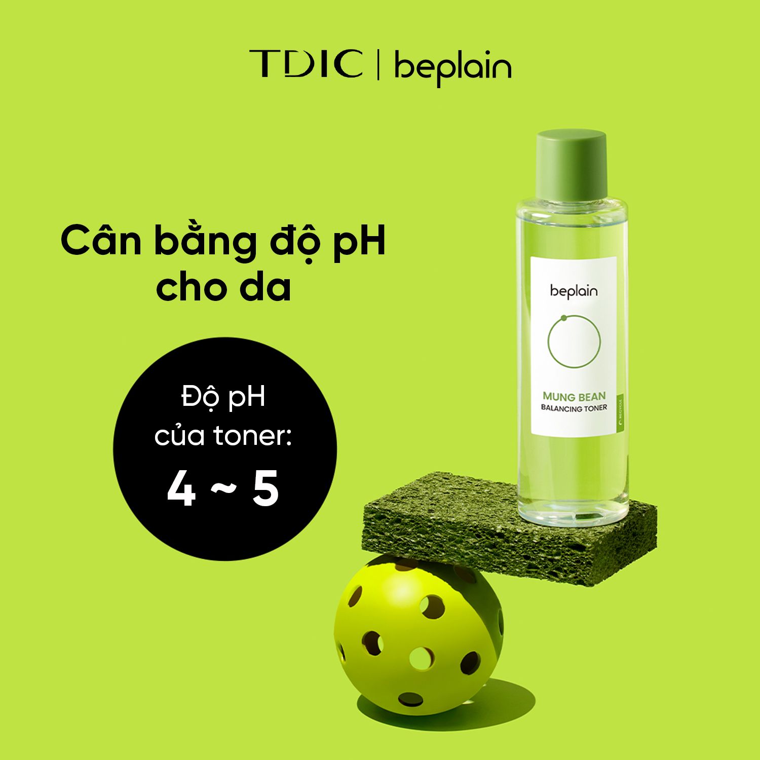  Nước cân bằng BEPLAIN Làm Sạch Dịu Nhẹ Mung Bean Balancing Toner 200ml 