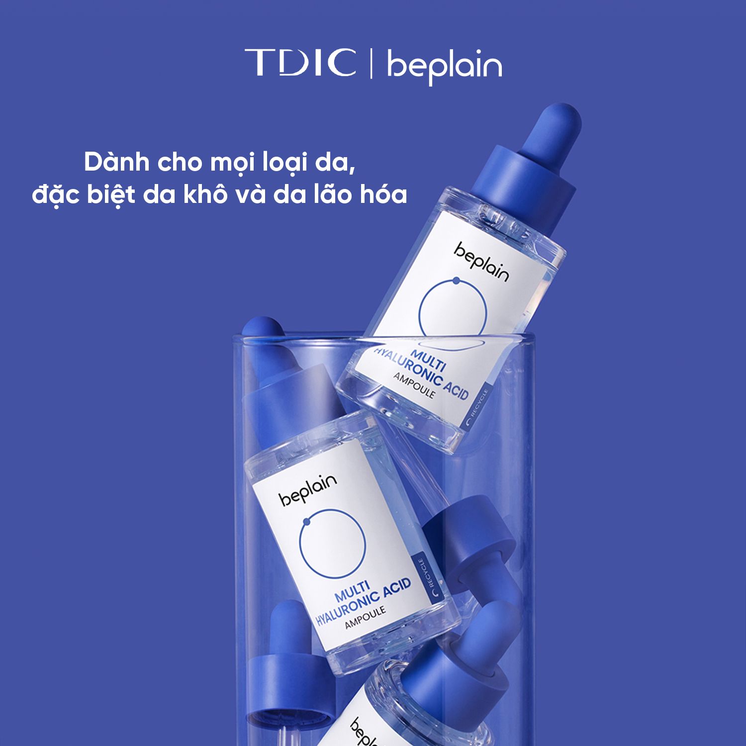  Tinh Chất Dưỡng Da Cấp Ẩm Sâu BEPLAIN Multi Hyaluronic Acid Ampoule 30ml 