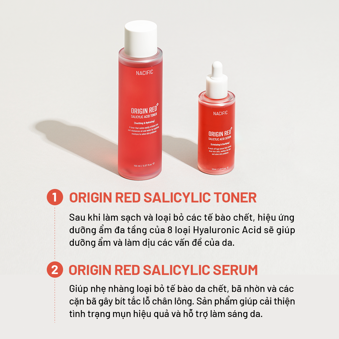  Nacific Nước hoa hồng Origin Red Salicylic Acid Toner 150ml 