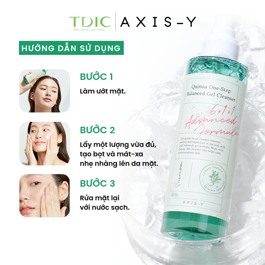  Axis-Y Sữa rửa mặt Quinoa One-Step Balanced Gel Cleanser 180ml 