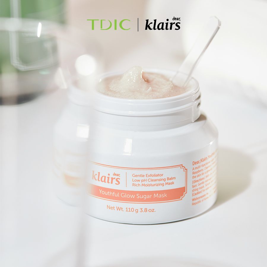  Dear, Klairs Mặt nạ rửa Youthful Glow Sugar Mask 110g 