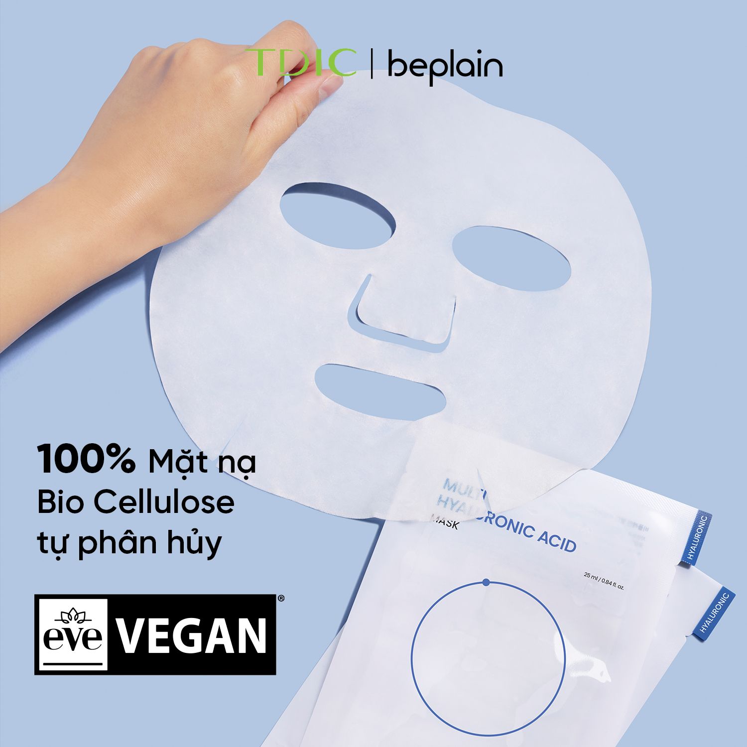  Mặt Nạ Dưỡng Da Cấp Ẩm Sâu BEPLAIN Multi Hyaluronic Acid Mask 25ml 