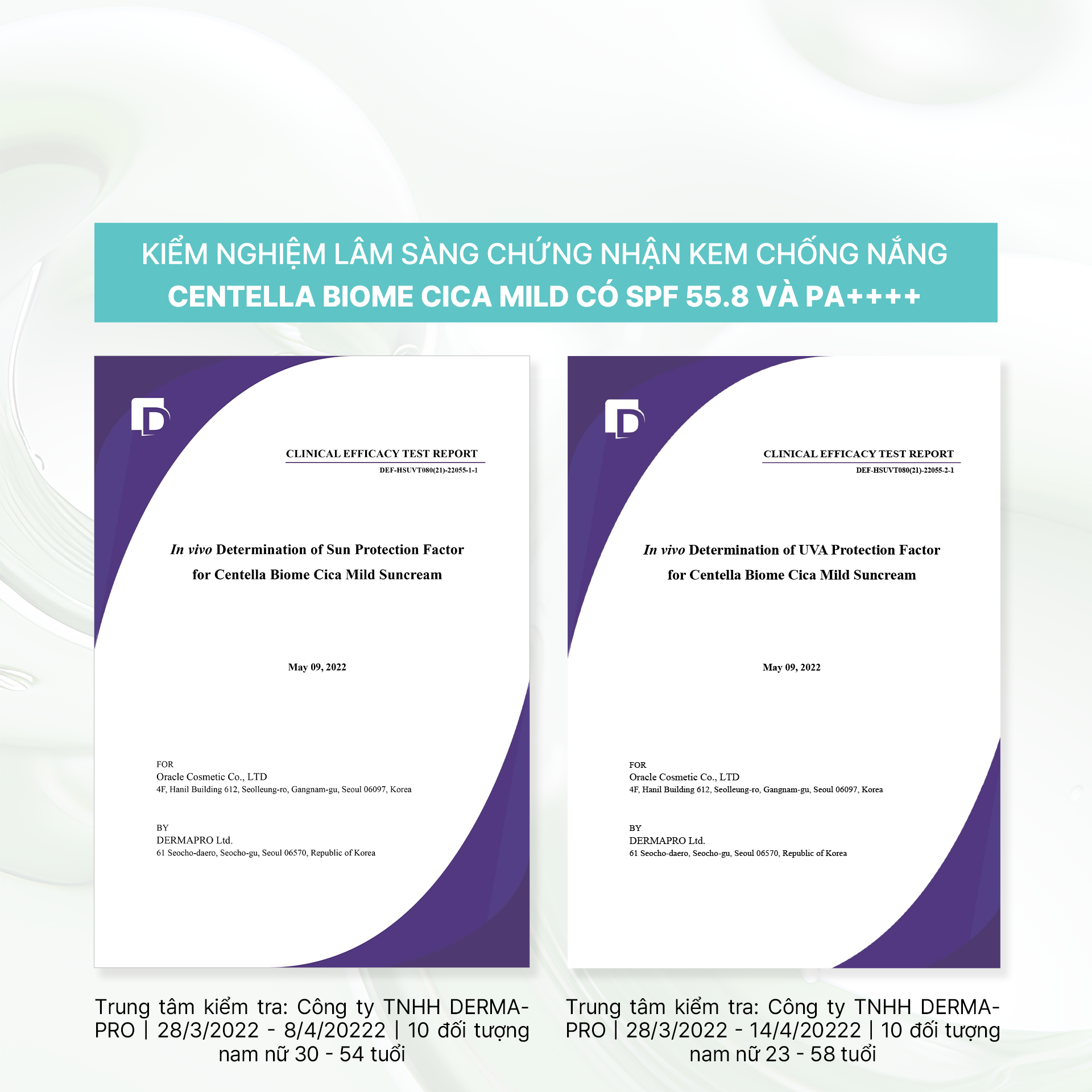  Dr.Oracle Kem chống nắng Centella Biome Cica Mild Suncream 50ml 