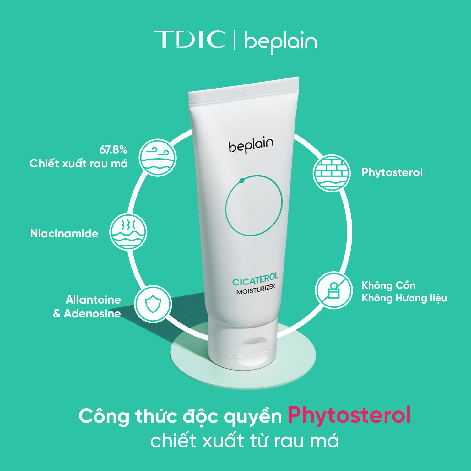  Kem Dưỡng Ẩm Làm Dịu Da BEPLAIN Cicaterol Moisturizer 60ml 