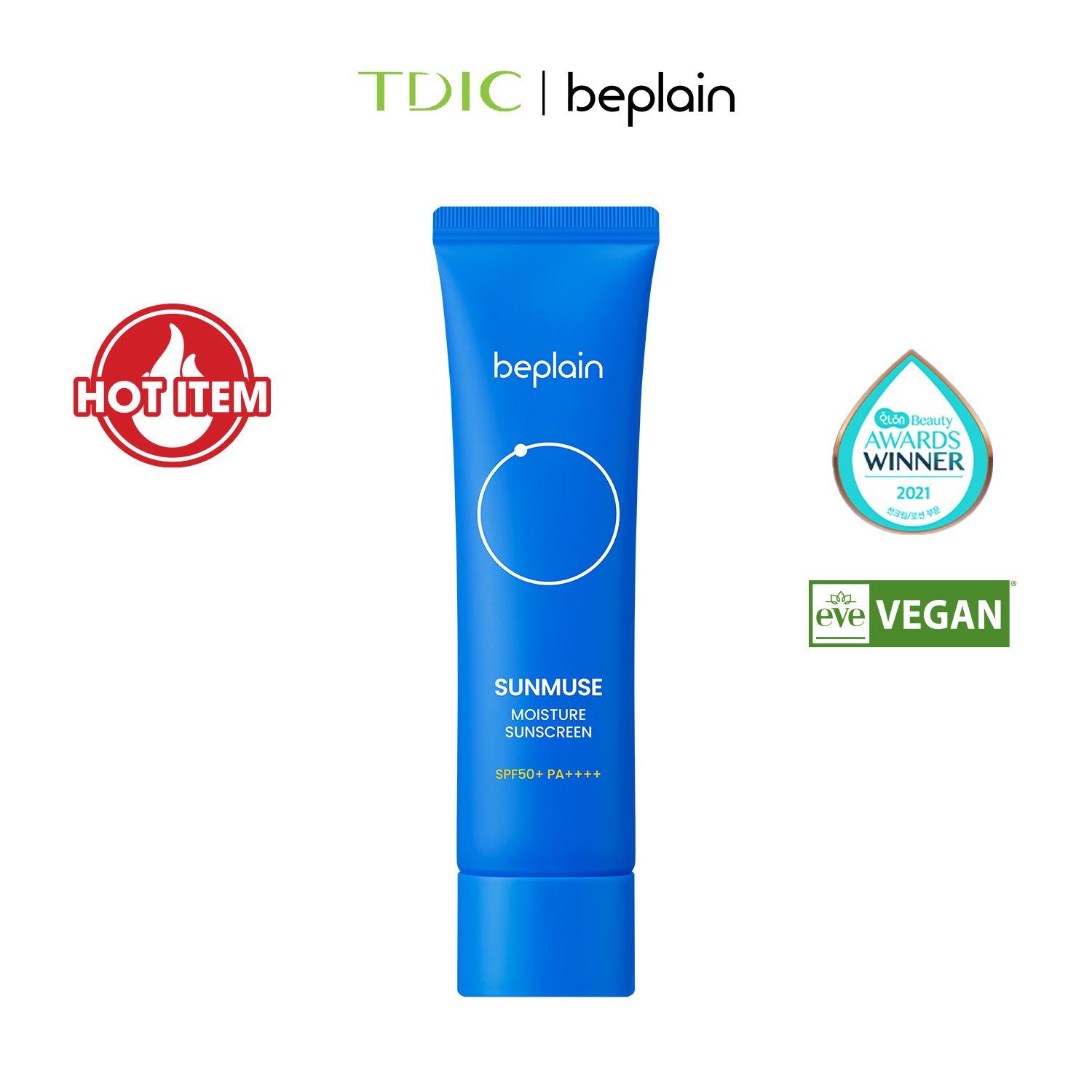  Kem Chống Nắng Hoá Học Dưỡng Ẩm BEPLAIN Sunmuse Moisture Sunscreen SPF50+ PA++++ 50ml 