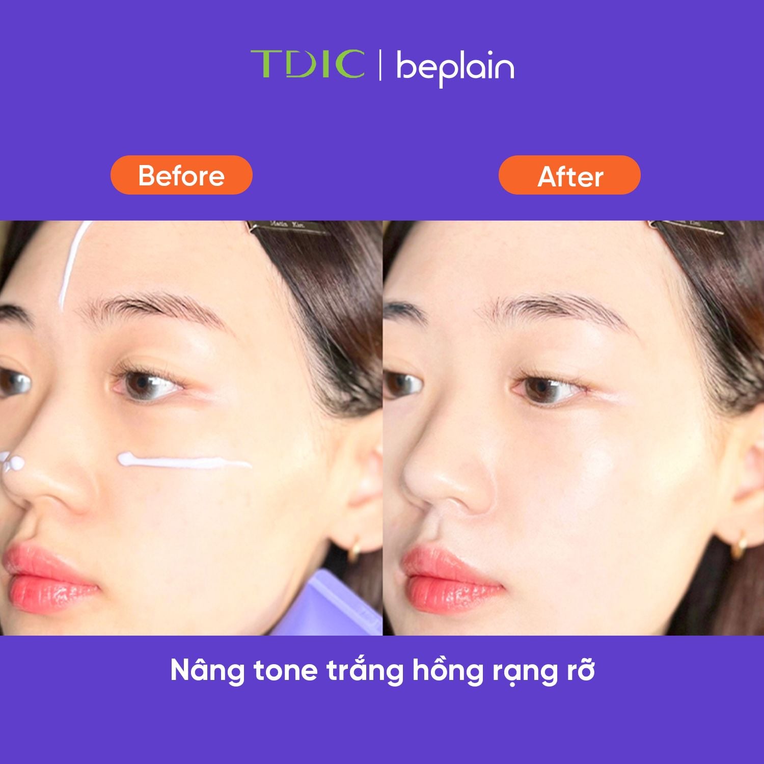  Kem Chống Nắng Nâng Tone & Hiệu Chỉnh Da BEPLAIN Sunmuse Tone Up & Correcting Sunscreen SPF50+ PA++++ 50ml 