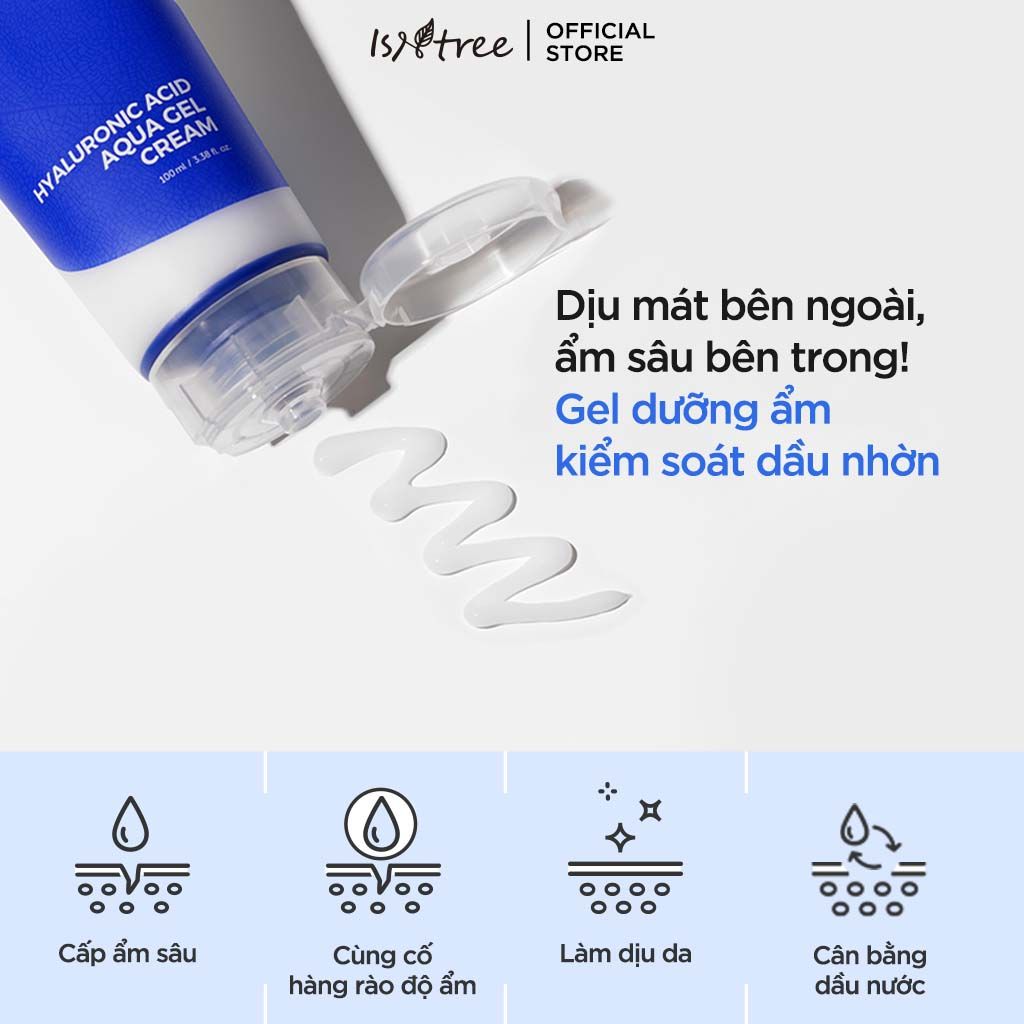  Gel dưỡng cấp ẩm Isntree Hyaluronic Acid Aqua Gel Cream 100ml 