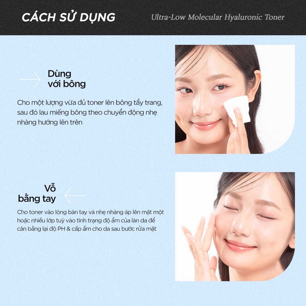  Toner HA siêu vi nano cấp ẩm chuyên sâu & căng bóng da Isntree Ultra-low Molecular Hyaluronic Acid Toner 300ml 