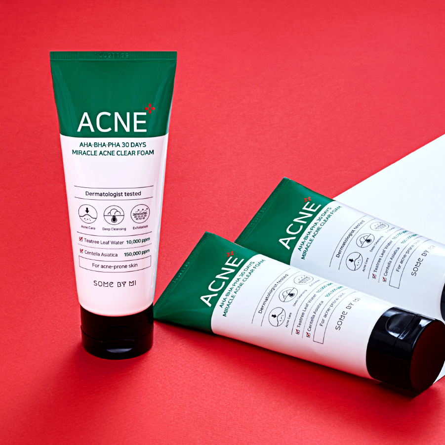  Some By Mi Sữa rửa mặt AHA-BHA-PHA 30 Days Miracle Acne Clear Foam 100ml 