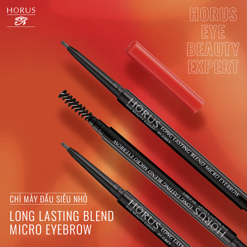  Horus Chì mày Eye Beauty Expert Long Lasting Blend Micro Eyebrow - # 01.Grey 