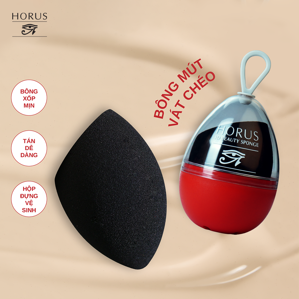  Horus Mút trang điểm 3D Beauty Sponge - Hình olive màu đen 