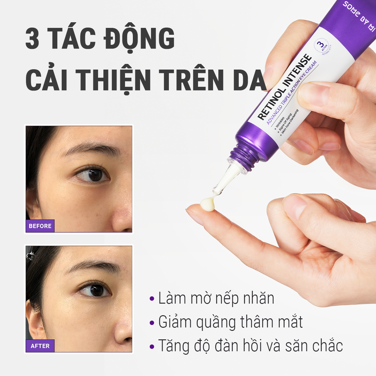  Some By Mi Kem dưỡng mắt Retinol Intense Advanced Triple Action Eye Cream 30ml 