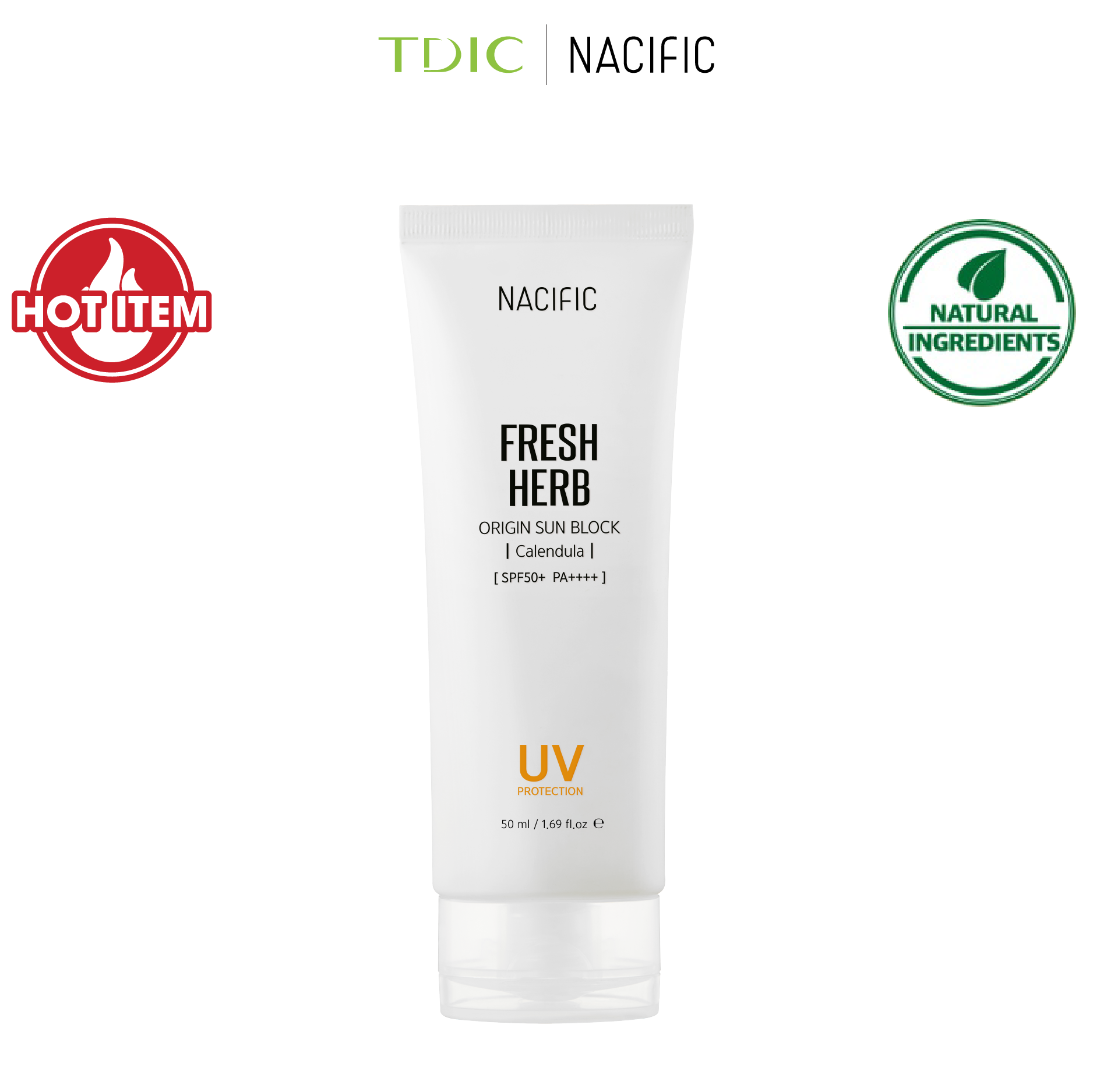  Nacific Kem chống nắng Fresh Herb Origin Sun Block Calendula 50ml 