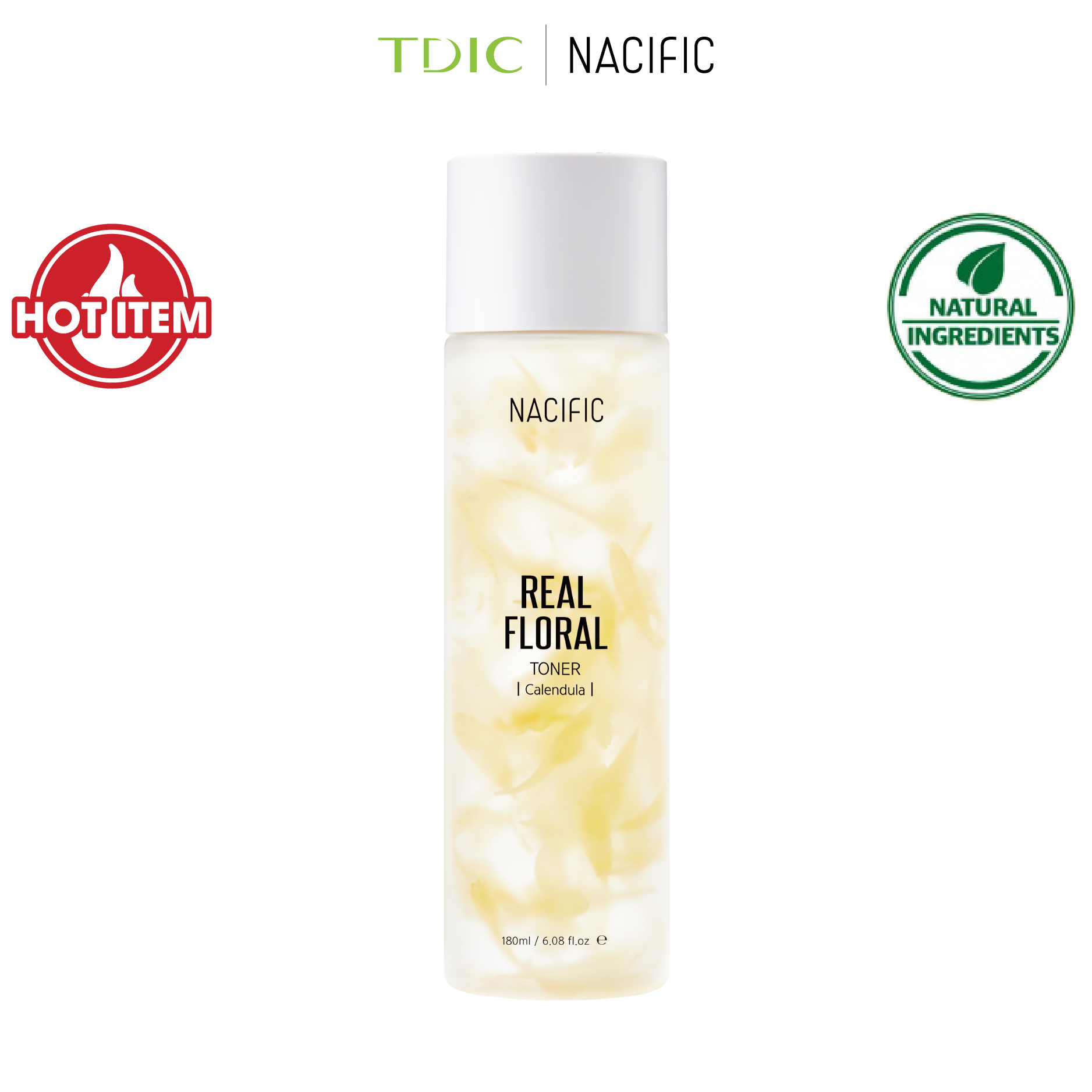  Nacific Nước hoa hồng Real Floral Toner Calendula 180ml 