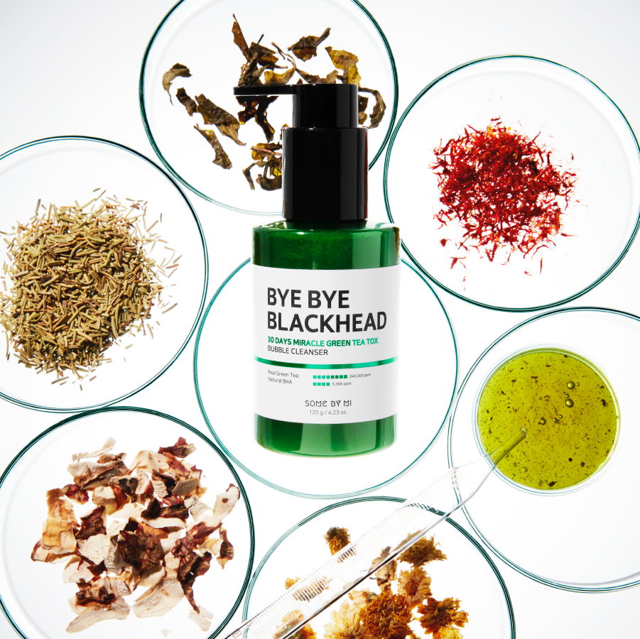  Some By Mi Sữa rửa mặt Bye Bye Blackhead 30 Days Miracle Green Tea Tox Bubble Cleanser 120g 