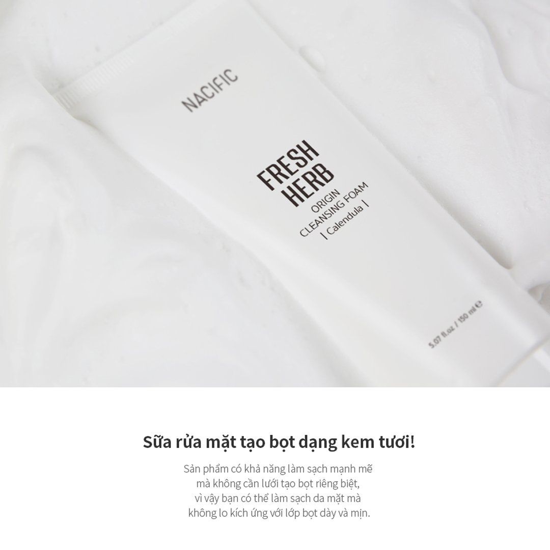  Nacific Sữa rửa mặt Fresh Herb Origin Cleansing Foam Calendula 150ml 