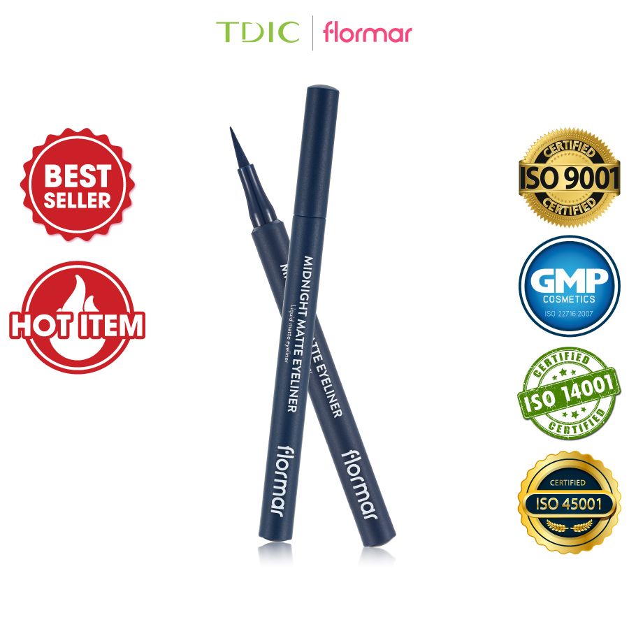  Flormar Bút kẻ mắt Midnight Matte Eyeliner #03 Dark Blue 1ml 