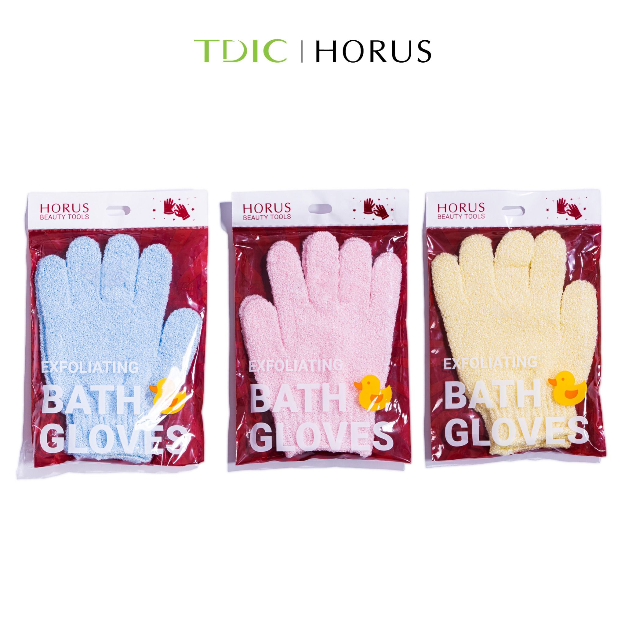  Găng tay tắm Horus Exfoliating Bath Gloves loại bỏ tế bào chết nhẹ nhàng (Túi 2 chiếc) 