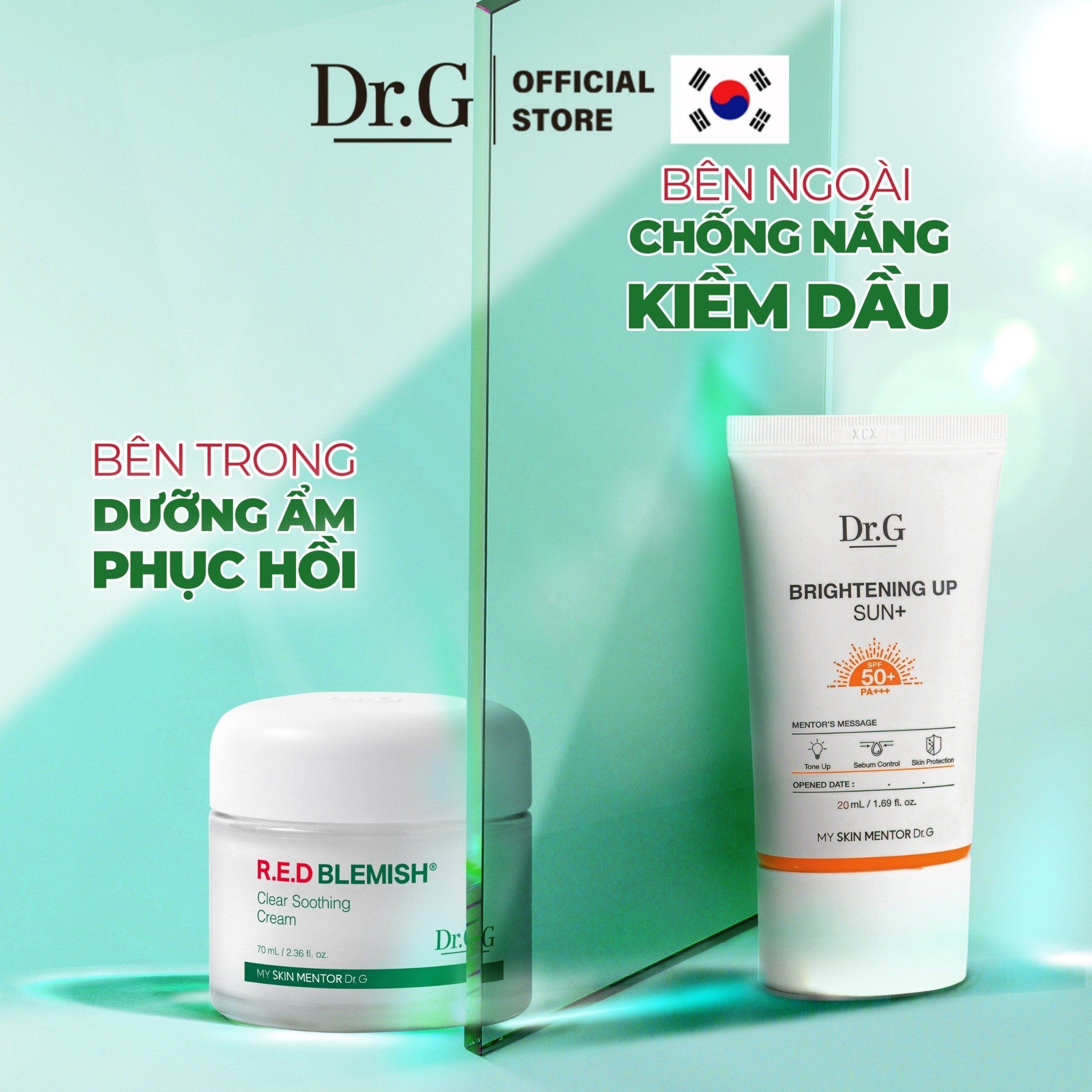  Dr.G Bộ chăm sóc da R.E.D BLEMISH Clear Soothing Cream Bonus Set 