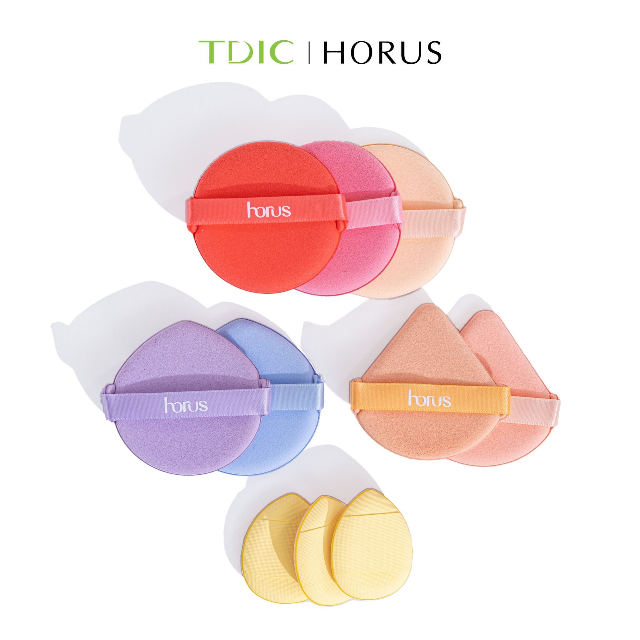  Horus Bộ 10 bông mút trang điểm Makeup Puff Set đa năng nhiều size 