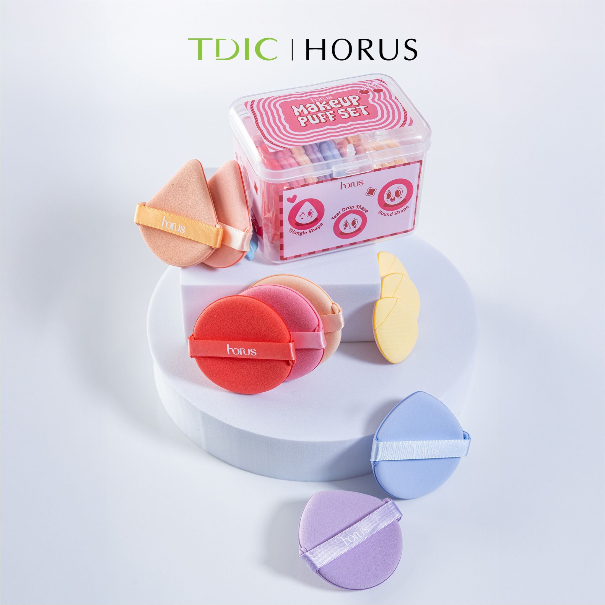  Horus Bộ 10 bông mút trang điểm Makeup Puff Set đa năng nhiều size 