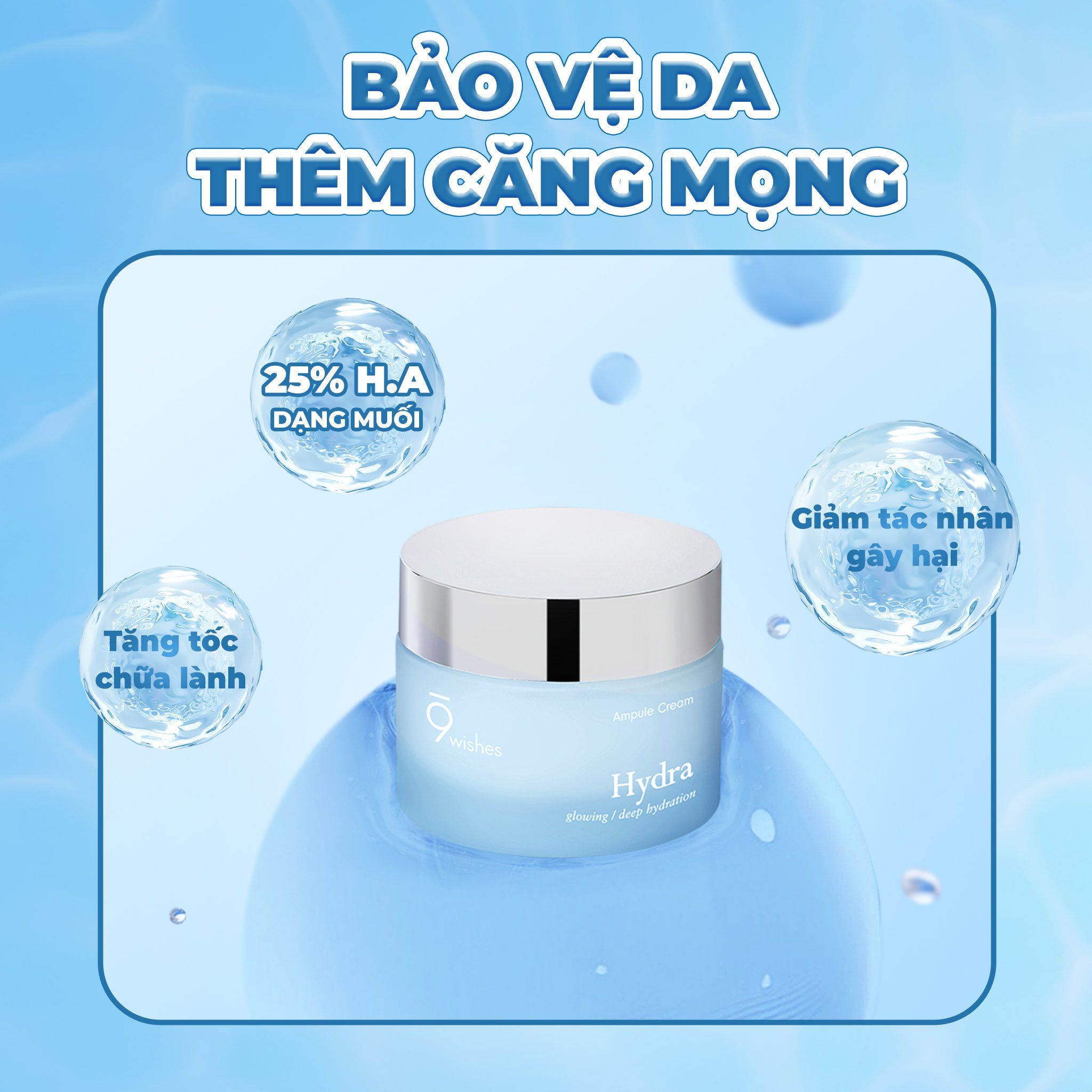  9 Wishes Kem dưỡng da Hydra Ampule Cream 50ml 