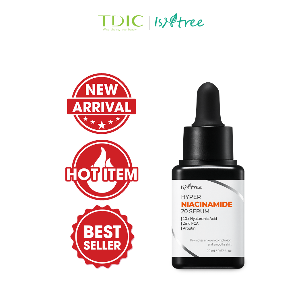  Tinh chất dưỡng sáng thu nhỏ lỗ chân lông Isntree Hyper Niacinamide 20% Serum 20ml 
