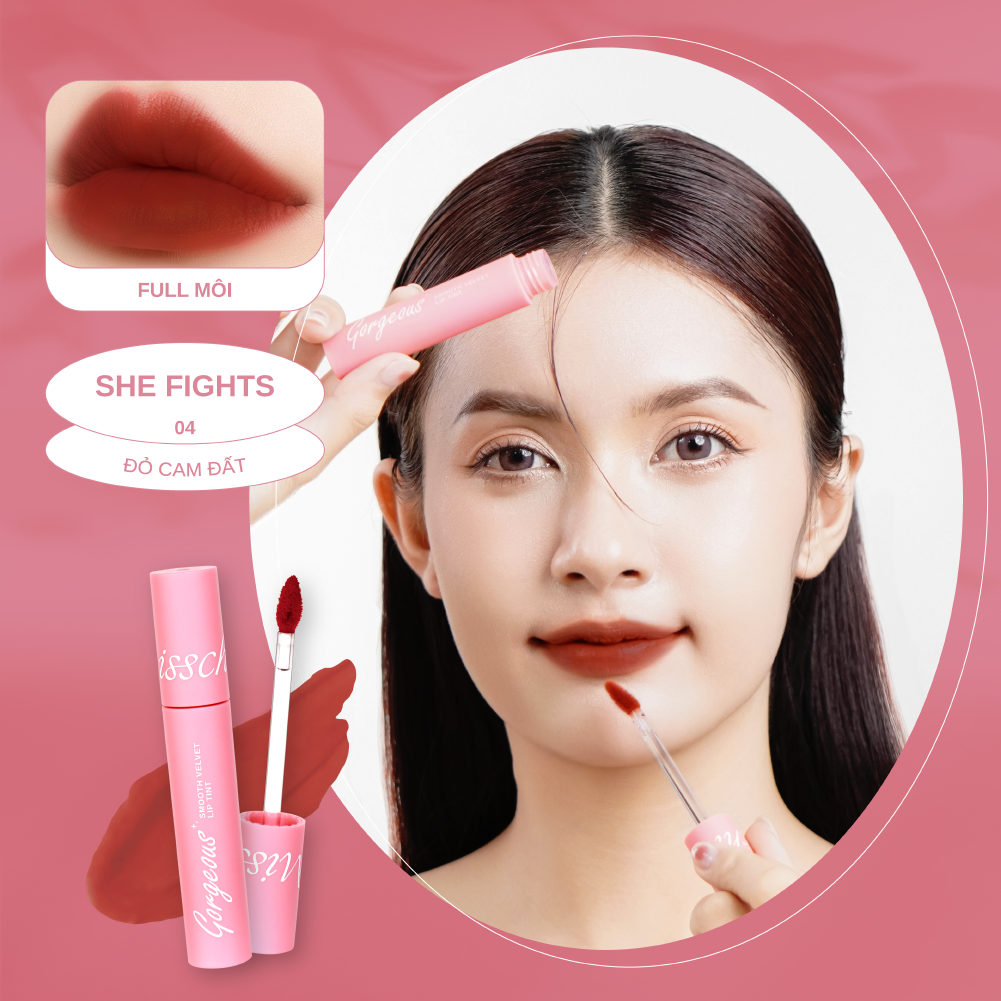  Misschic Son Kem Gorgeous Smooth Velvet Lip Tint 4.5g 04. She Fights 