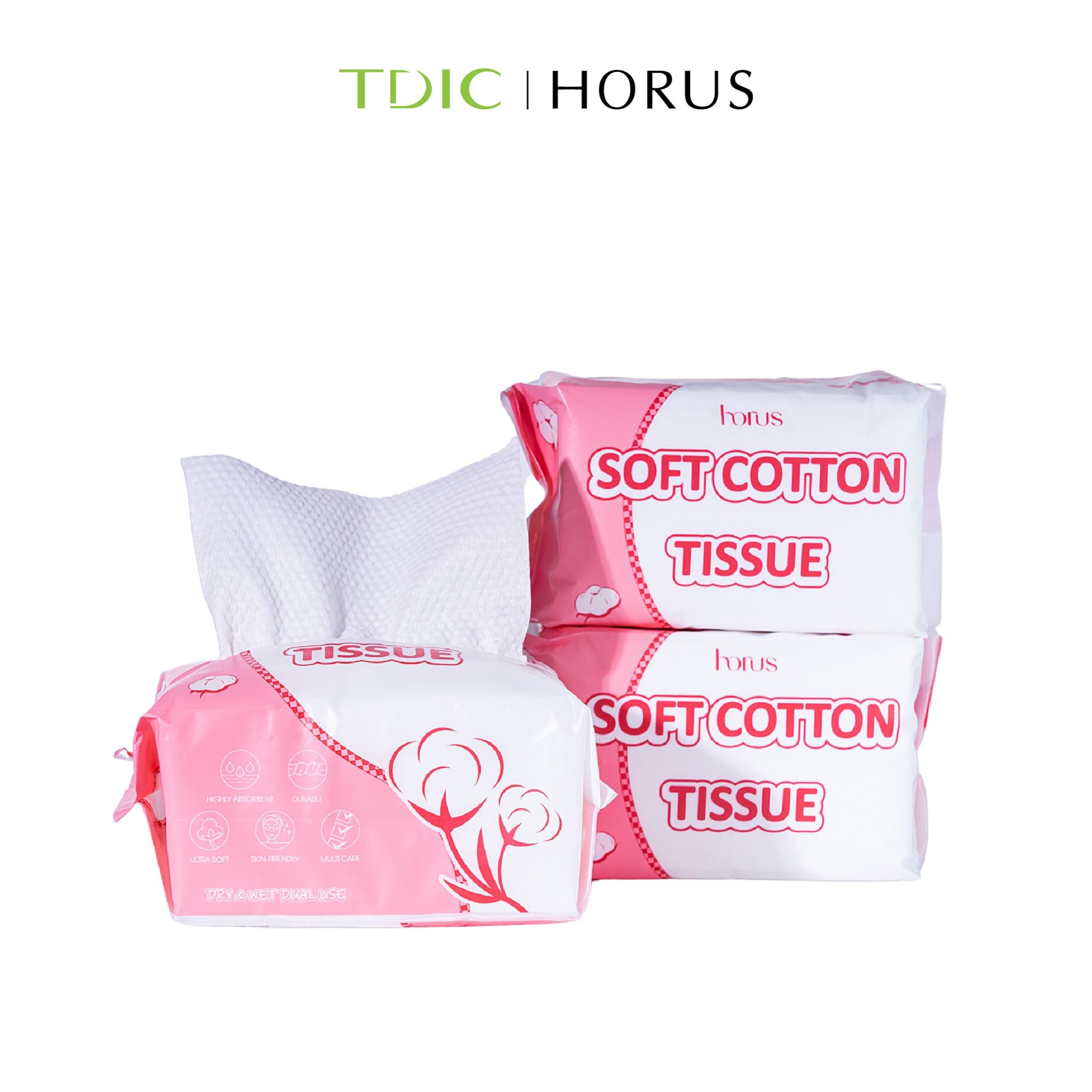  Horus Khăn khô đa năng Soft Cotton Tissue 80pcs 
