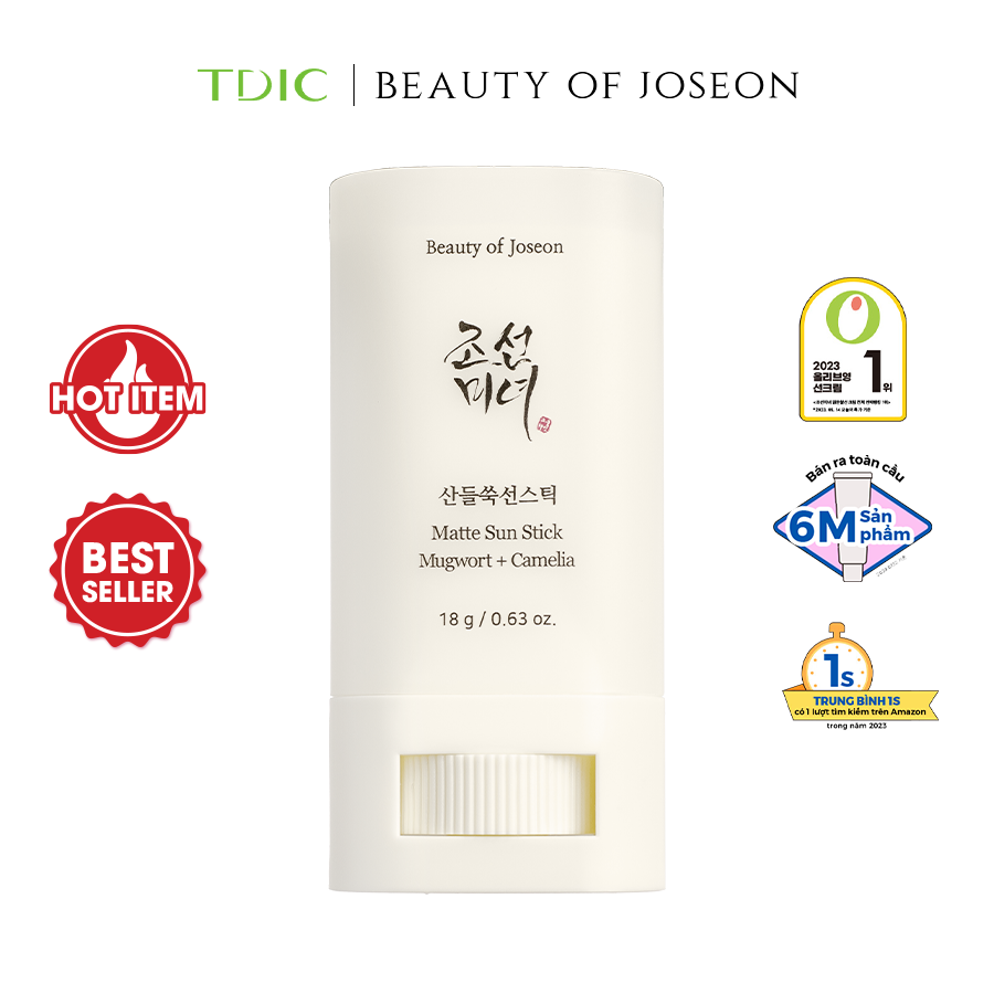  Lăn Chống Nắng Beauty of Joseon Matte Sun Stick Mugwort + Camelia SPF50+ PA++++ 