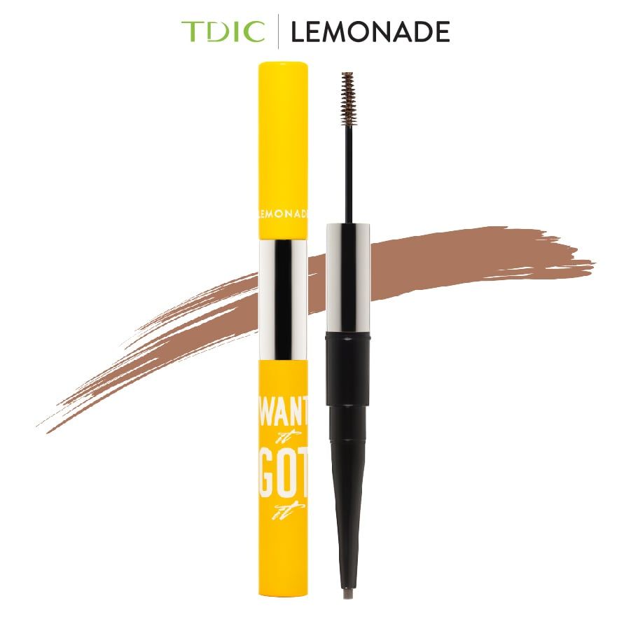 Lemonade Kẻ mày Want It Got It Dual Eyebrow #Gray Brown 2g+2ml (IP01) 