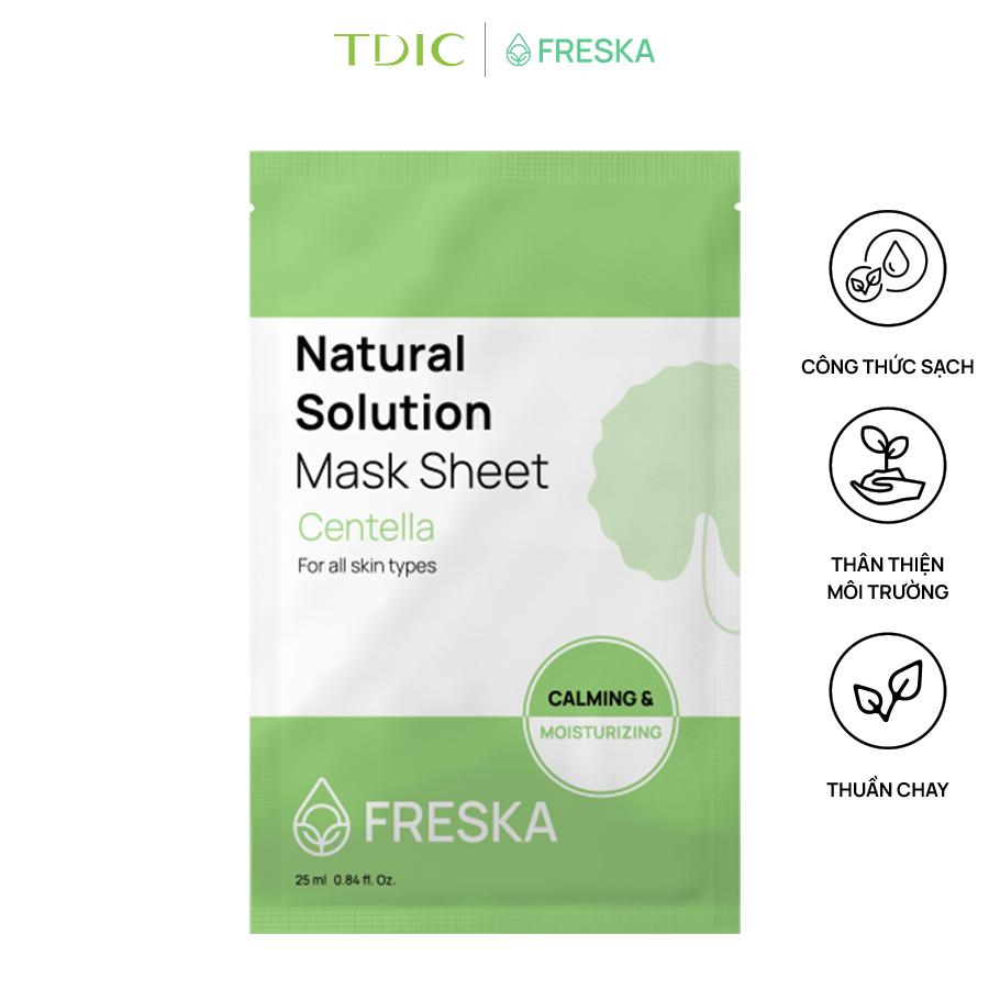  Freska Mặt nạ giấy Natural Solution Mask Sheet Centella 25ml 