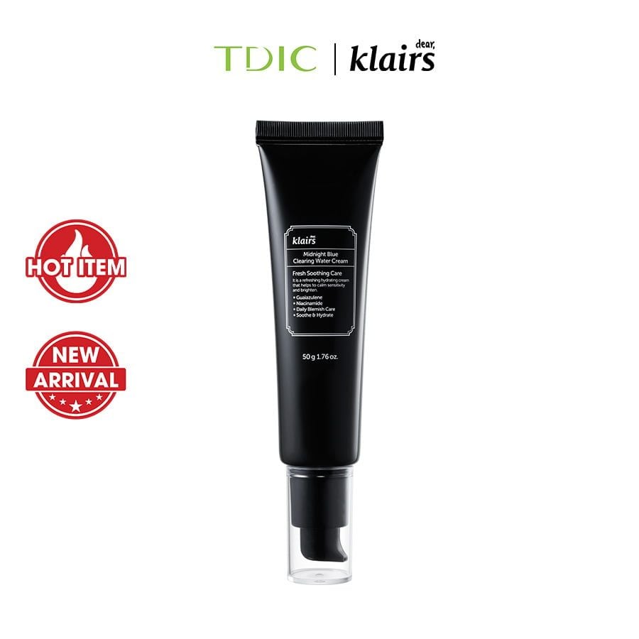  Dear, Klairs Kem dưỡng da Midnight Blue Clearing Water Cream 50g 
