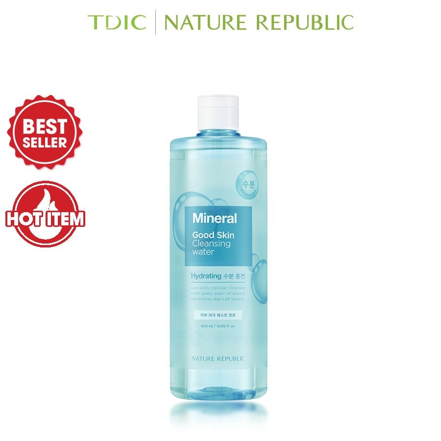  Nature Republic Nước tẩy trang Good Skin Mineral Ampoule Cleansing Water 500 ml 