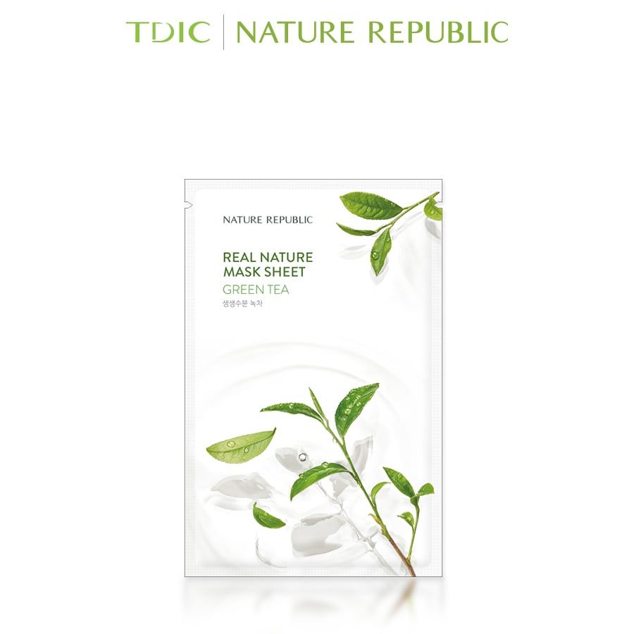  Nature Republic Mặt nạ giấy Real Nature Green Tea Mask Sheet 23ml 