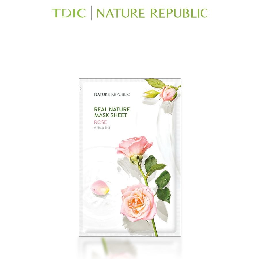  Nature Republic Mặt nạ giấy Real Nature Rose Mask Sheet 23ml 