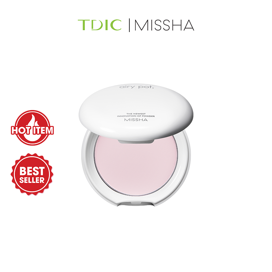  Missha Phấn phủ Airy Pot Pressed Powder 5g Pink 