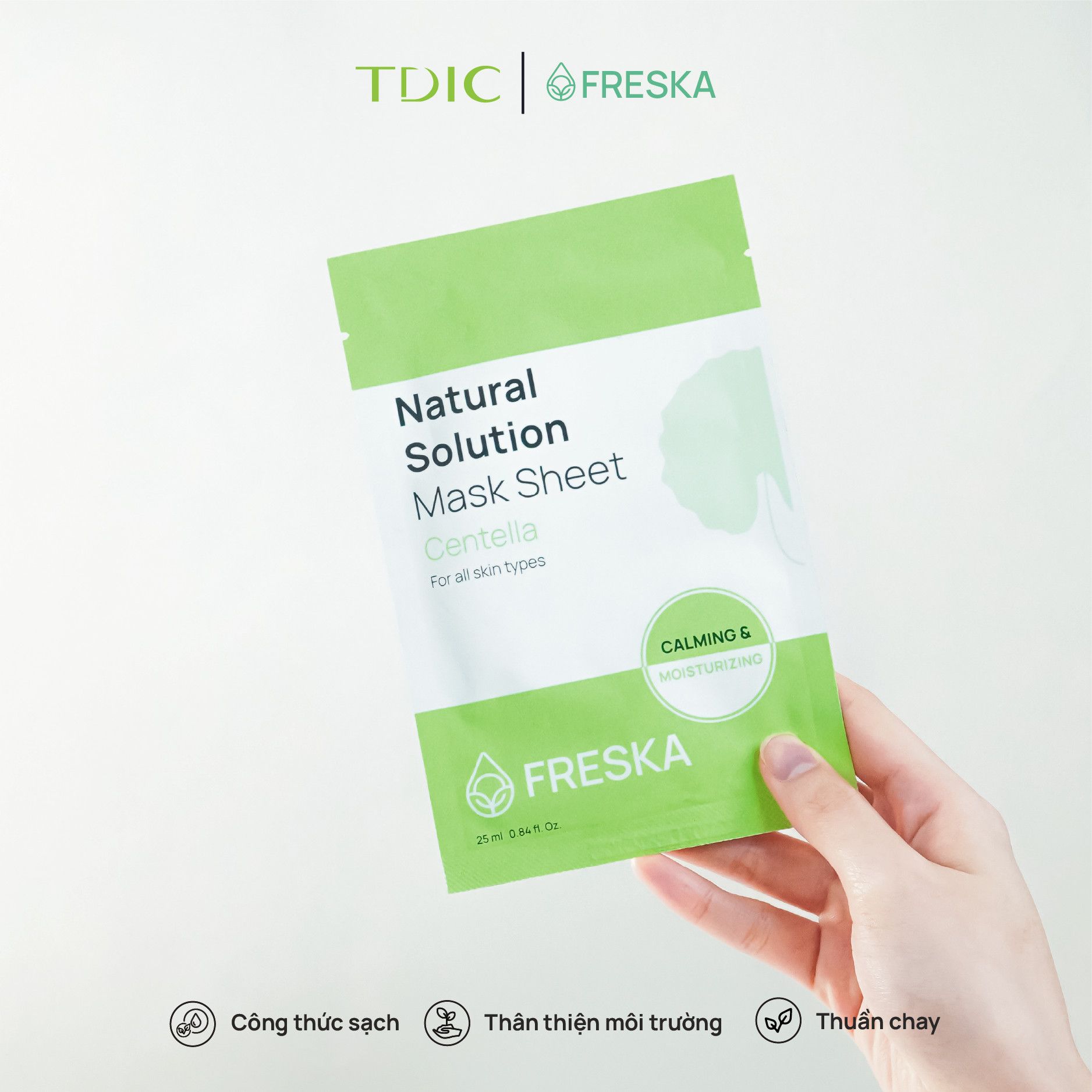  Freska Mặt nạ giấy Natural Solution Mask Sheet Centella 25ml 