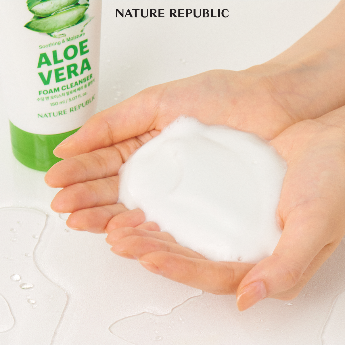  Nature Republic Sữa rửa mặt Soothing & Moisture Aloe Vera Foam Cleanser 150ml 