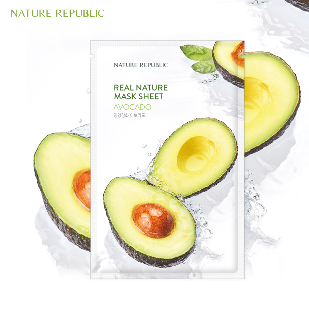  Nature Republic Mặt nạ giấy Real Nature Avocado Mask Sheet 23ml 