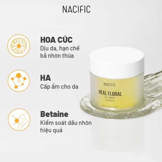  Nacific Kem dưỡng Real Floral Air Cream Calendula 100ml 