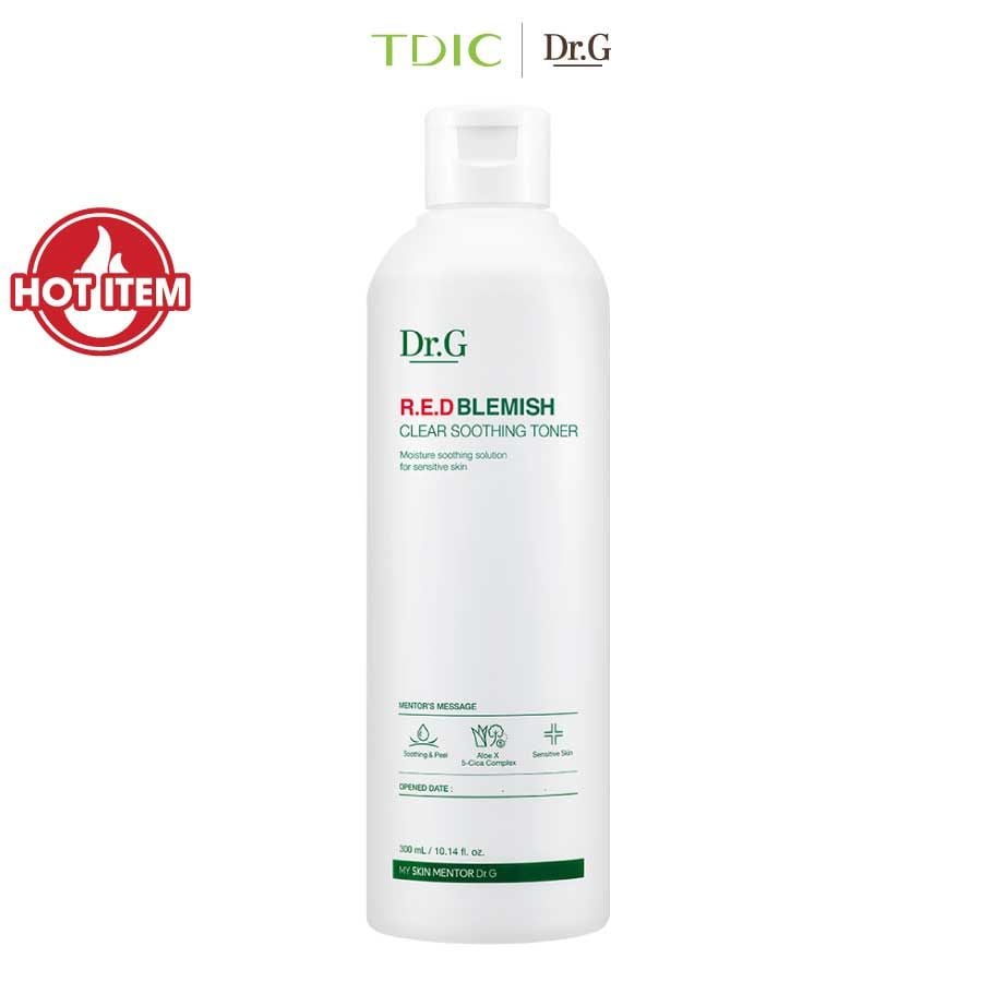  Dr.G Nước hoa hồng R.E.D Blemish Clear Soothing Toner 300ml 