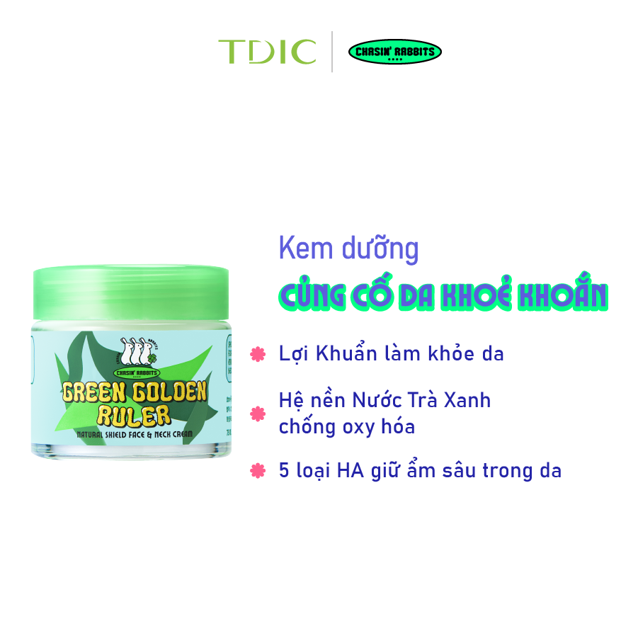  Chasin' Rabbits Kem dưỡng Green Golden Ruler 75ml 