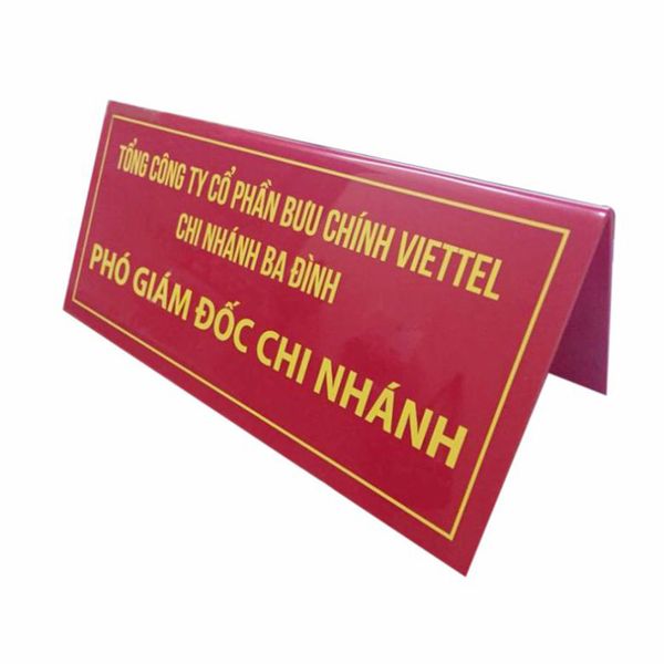 Biển chức danh mica giá siêu mềm