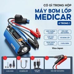 Bộ cứu hộ xe hơi xách tay 4 in 1 | Quà tặng hữu ích | có in khắc logo thương hiệu miễn phí