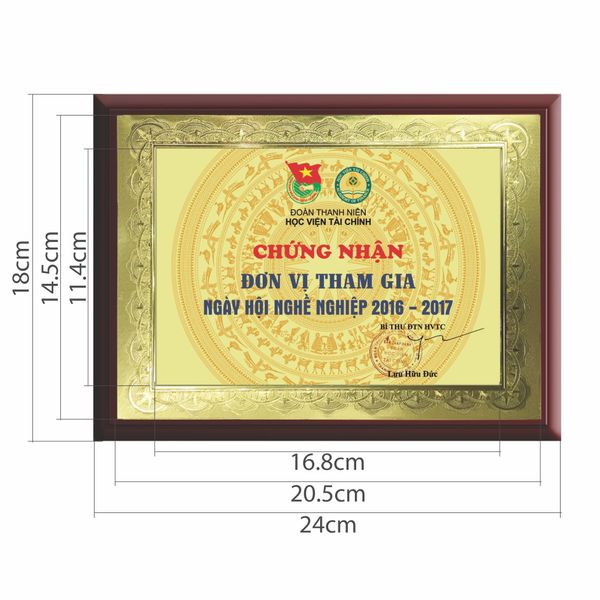 Bằng chứng nhận gỗ đồng 09